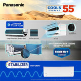 Panasonic 1.5 Ton 3 Star Premium Wi-Fi Inverter Smart Split AC (Matter Enabled, Higher Airflow, Copper Condenser, 7in1 Convertible, True AI, 2-Way, PM 0.1 Filter, CS/CU-SU18AKY3W, White)
