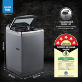Voltas Beko, A Tata Product 10 Kg 5 Star Fully-Automatic Top Loading Washing Machine (WTL1006UEAH/OBS3060, Dark Grey, Inbuilt Heater)