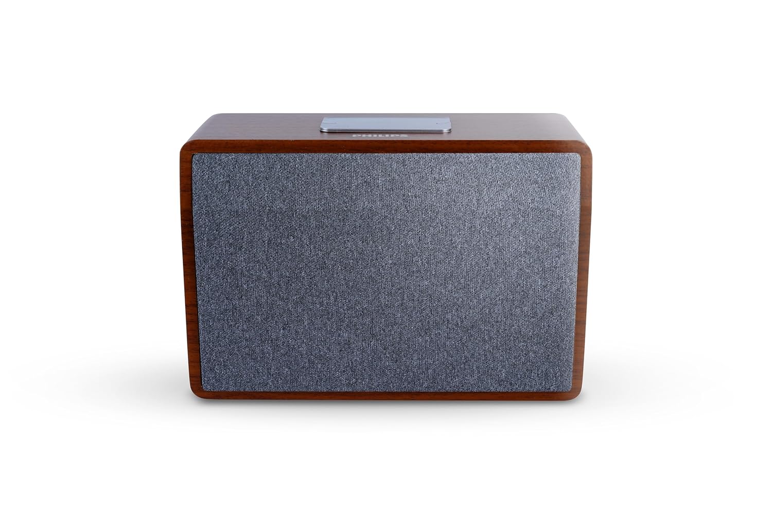 Philips Bluetooth Speaker TAS2218/94, 30W RMS with 6 Hrs Playtime, Retro Wooden Design, Indoor and Outdoor Mode, USB Playback, FM, Mic Input, Comes with Carry Strap (Brown)