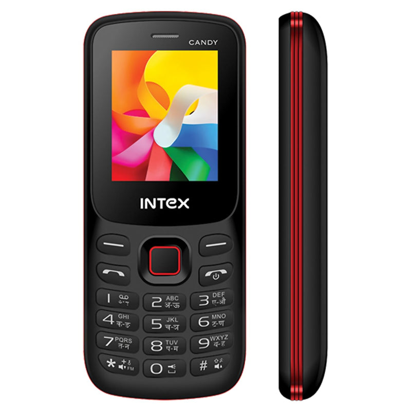 Intex Candy (Dual SIM, Black and Red)