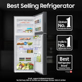 Samsung 419 L, 3 Star, Frost Free Double Door Refrigerator (RT45DG6A4DB1HL, Black Matte)