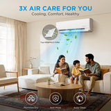 Midea Carrier 1Ton 3 Star, New Star Rated, Wifi Inverter Split AC with 6-in-1 Convertible Cooling, Turbo Mode, Heavy Duty Cooling at 52℃, Auto Clean&HD+PM 2.5 Filter(Copper, AC 1Ton MAI12SD3R36W0, White)