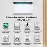 LG 1.5 Ton 5 Star Wi-Fi DUAL Inverter Window AC ( UW-Q18WWZA, White)