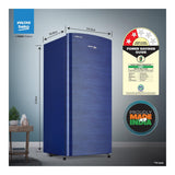 Voltas Beko, A Tata Product 183 L, 2-Star Single Door Direct Cool Refrigerator with Fresh Box Technology (RDC215C / 2S0XER0M0000GO, Hairline Blue)