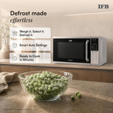 IFB 20L Grill Microwave Oven with 61 Standard Cook Menus (20PG4S, Silver, Multi-Stage Cooking, Steam Clean, Weight Defrost, Child Safety Lock, Micro + Grill Combi-cook)