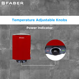 Faber JAZZ Elite Titanium 25V 25 Litre 2000W 8bar Titanium Vertical Storage Geyser|(Wine )