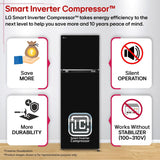 LG 251 L, 2 Star, Smart Inverter, Smart Mode, Frost-Free Double Door Refrigerator (GLT2526WWOB, Onyx Black, Multi Air Flow, Express Freeze, Deodorizer, Bigger Size & Better Cooling, 2026 Model)