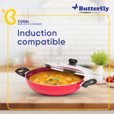 BUTTERFLY CORAL DLX GRA KADAI 240MM IB WGL VEL RED