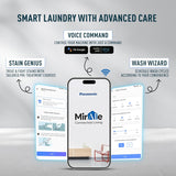 Panasonic 8 Kg Wifi Fully-Automatic Top Loading Smart Washing Machine (NA-F80CH3CRB, Charcoal Inox Grey, Drynamic Spin)