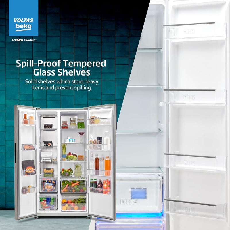 Voltas Beko, A Tata Product 563 L Side by Side Frost Free Refrigerator(RSB585/FPV300RXID )