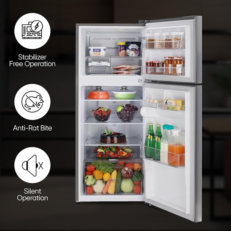 LG 240 L 3 Star Frost-Free Smart Inverter Double Door Refrigerator (GL-S292RDSX, Dazzle Steel, Convertible & Multi Air Flow Cooling)