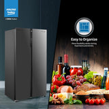 Voltas Beko, A Tata Product 472 L Side by Side Frost Free Refrigerator with ProSmart Inverter Compressor (RSB495/FPV300RXID, INOX steel, Electronic Temperature Control and Display)