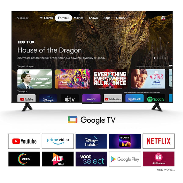 TCL 126 cm (50 inches) Metallic Bezel-Less FHD QLED TV 50S5K