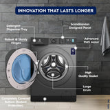 Electrolux 9kg 5 Star Front Load Washing Machine, AutoSense Technology, Full Load Vapour Wash, Hygienic Care, Woolmark, EcoInverter Motor, UltimateCare 500, EWF9024R5SB, Dark Silver