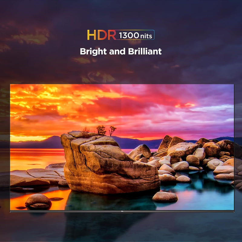TCL 215 cm (85 inches) 4K Ultra HD Smart QD-Mini LED Google TV 85C755 (Black)