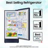 Bosch 207 L, 3 star, Smart Inverter, Direct-Cool Single Door Refrigerator, Feather Wine (CST20W33NI)|18 Hrs Cooling Retention |Super Freeze |Largest Vegetable Box| Beverage Space | 2.5x Faster Cooling