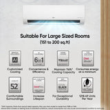 LG 2 Ton 3 Star DUAL Inverter Split AC (Copper, AI Convertible 6-in-1, Diet Mode+, Faster Cooling & Energy Saving, 4 Way Swing, HD Filter with Anti-Virus Protection, US-Q24ENXE, White)