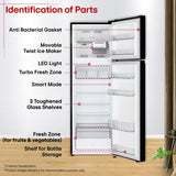 LG 276 L, 2 Star, Smart Inverter, Smart & Dairy Mode, Frost-Free Double Door Convertible Refrigerator (GLT2826XWOB, Onyx Black, Multi Air Flow & Convertible Space for More Storage, 2026 Model)