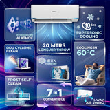 Haier Desert Rose 1.8 Ton 5 Star, New star rated, Wi-Fi HEXA Inverter Smart Split AC (AI Cooling, Energy Saving & Self-Clean, Human Detection, Copper, 4-way, Cools in 10 Sec at 60°C)-HSA20DSD-GAI5NB-I