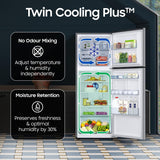 Samsung 301 L, 2 Star, Convertible 5-in-1 Digital Inverter with Display Frost Free Double Door Refrigerator (RT31H4522S9/HL, Silver, Refined Inox, 2026 Model)