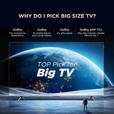 TCL 215 cm (85 inches) 4K Ultra HD Smart QD-Mini LED Google TV 85C755 (Black)