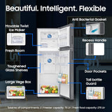 Samsung 350 L, 3 Star, Convertible 5-in-1, Digital Inverter, Frost Free Double Door, WiFi Bespoke AI Refrigerator (RT38HG5A23BXHL, Luxe Black, )