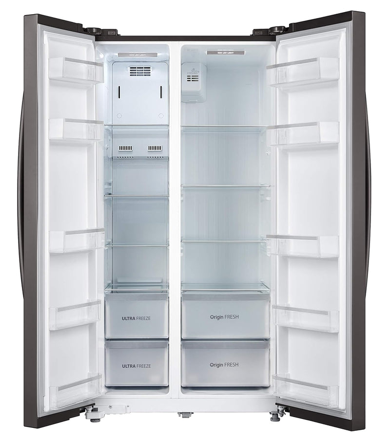 GR-RS530WE-PMI(06),Toshiba, Side by Side ,584 Ltrs,Real Inverter, Stainless Steel Finish (open Box Like New)