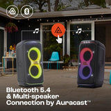 JBL Partybox 120 Wireless Bluetooth 160W Party Speaker, AI Sound Boost, Futuristic Light Show, Upto 12Hrs Playtime,Multispeaker Connection by Auracast, Guitar & Mic Input, Splashproof (Black)