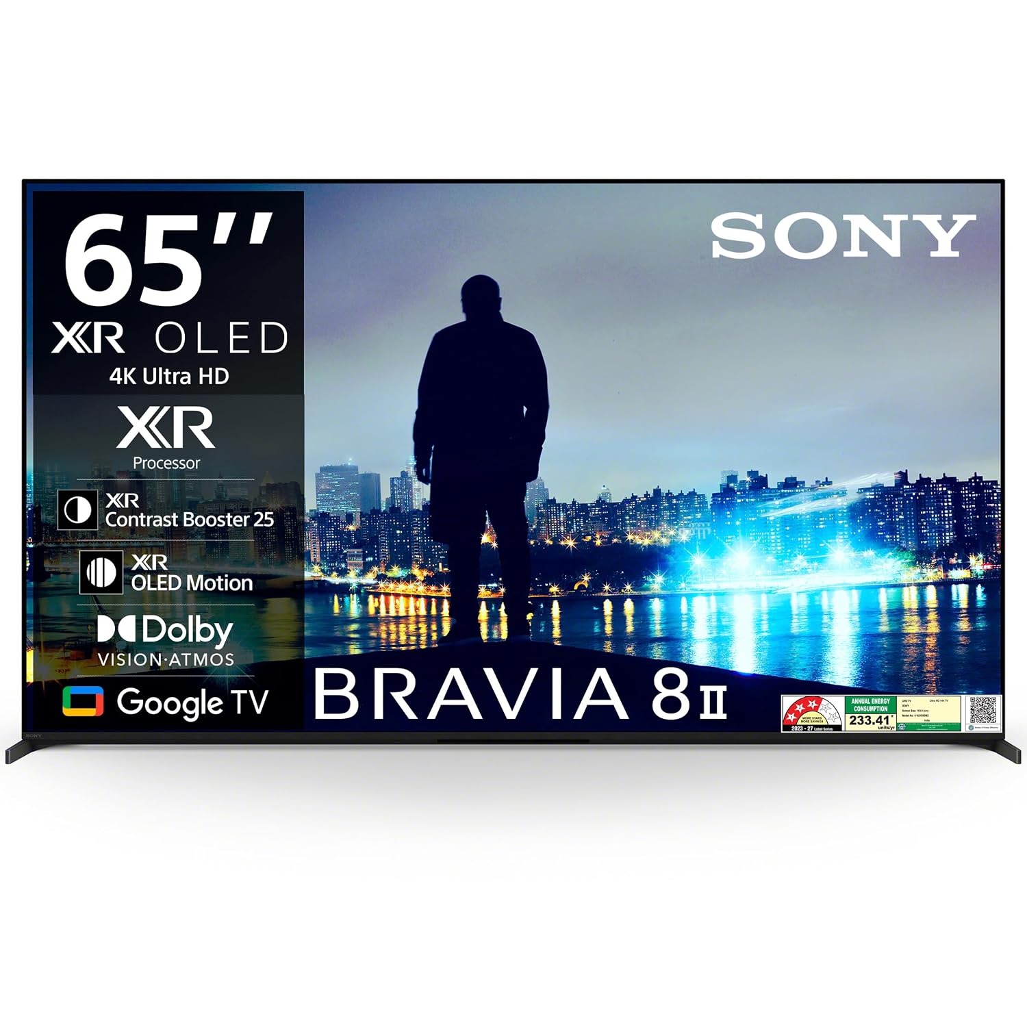 Sony 164 cm (65 inches) BRAVIA 8M2 Series 4K Ultra HD Smart OLED Google TV K-65XR80M2