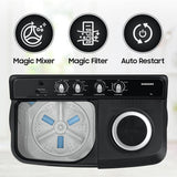 Samsung 8 kg, 5 star, Semi-Automatic Top Load Washing Machine (WT80C4200GG/TL, Air Turbo Drying, Light Gray)