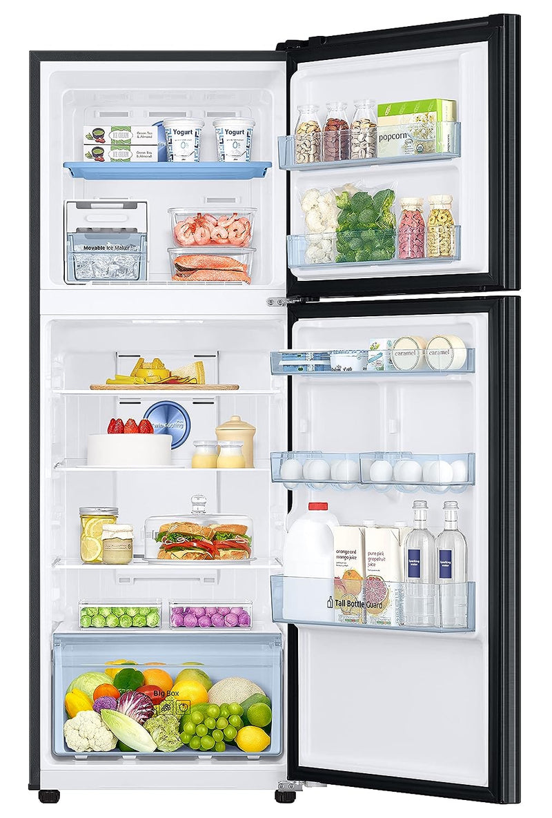 Samsung 301L 2 Star Inverter Frost-Free Convertible 5 In 1 Double Door Refrigerator Appliance (RT34C4522BX/HL,Luxe Black 2023 Model)