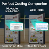Samsung 256 L, 3 Star, Convertible, Digital Inverter Frost Free Double Door Refrigerator (RT40H30U3FHL, Black DOI, 2026 Model)
