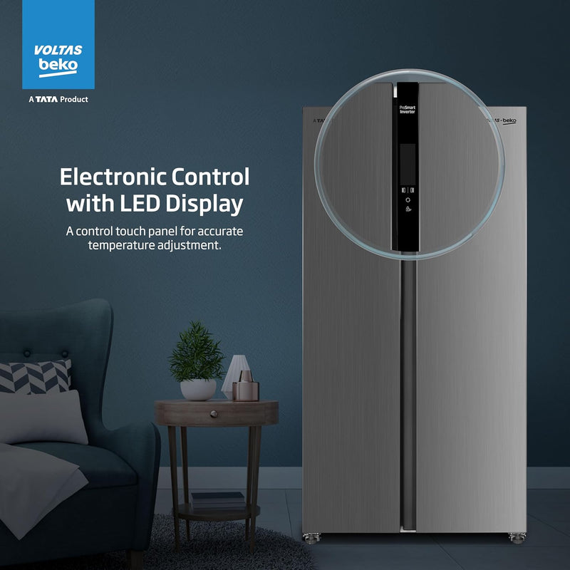 Voltas Beko, A Tata Product 563 L Side by Side Frost Free Refrigerator(RSB585/FPV300RXID )