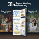 Samsung 256 L, 3 Star, Convertible, Digital Inverter Frost Free Double Door Refrigerator (RT40H30U3FHL, Black DOI, 2026 Model)