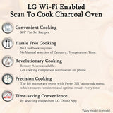 LG 28 L Scan to Cook Wi-Fi Enabled Charcoal Convection Microwave Oven (MJEN286VIW, Black, Stainless steel cavity, Heart Friendly Recipes, Ghee, Diet Fry & 360° Motorised Rotisserie for Bar-be-queing) (Minor Dent)