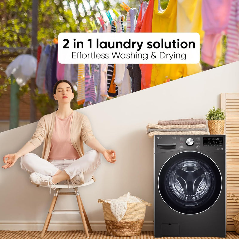 LG 15 Kg (Wash) / 8 Kg (Dry) Ai Direct Drive With Wi-Fi Fully Automatic Front Load Washer Dryer (Fhd1508Stb)