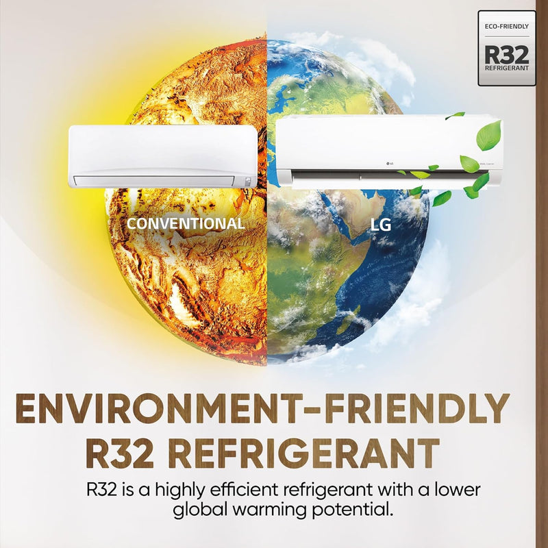 LG 1.5 Ton 4 Star AI DUAL Inverter Split AC (Copper, Super Convertible 6-in-1 Cooling, HD Filter with Anti-Virus Protection, 2023 Model, RS-Q19ENYE1, White)