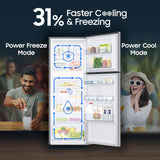 Samsung 301 L, 2 Star, Convertible 5-in-1 Digital Inverter with Display Frost Free Double Door Refrigerator (RT31H4522S9/HL, Silver, Refined Inox, 2026 Model)