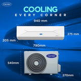 Carrier 1 Ton 5 Star, New Star rated, Wi-Fi Smart Flexicool Inverter Split AC (Copper, Convertible 6-in-1 with Wi-Fi with Geo-Fencing,Smart Energy Display, ESTER EDGE Gxi WiFi-CAI12EE5R36W0, White)