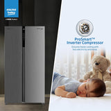 Voltas Beko, A Tata Product 472 L Side by Side Frost Free Refrigerator with ProSmart Inverter Compressor (RSB495/FPV300RXID, INOX steel, Electronic Temperature Control and Display)