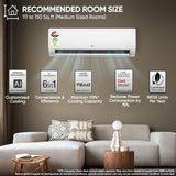 LG 1.5 Ton 3 Star, New star rated, Smart Inverter Split AC (Copper, AI Convertible 6-in-1, Faster Cooling & Energy Saving, Diet Mode+, HD Filter with Anti-Virus Protection,Him Clean, AS-Q18JNXE,White)