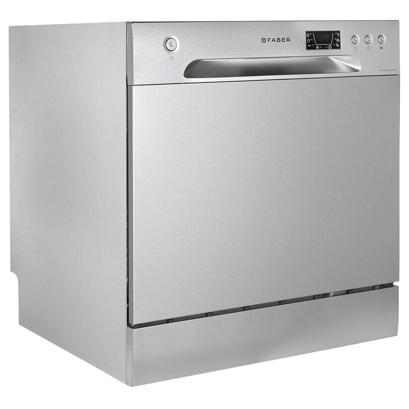 Faber 8 Place Dishwasher | 6 Wash Programs |Adjustable Upper Rack & Cutlery Tray | 8L Water/Cycle| FFSD 6PR 8S Ace Inox