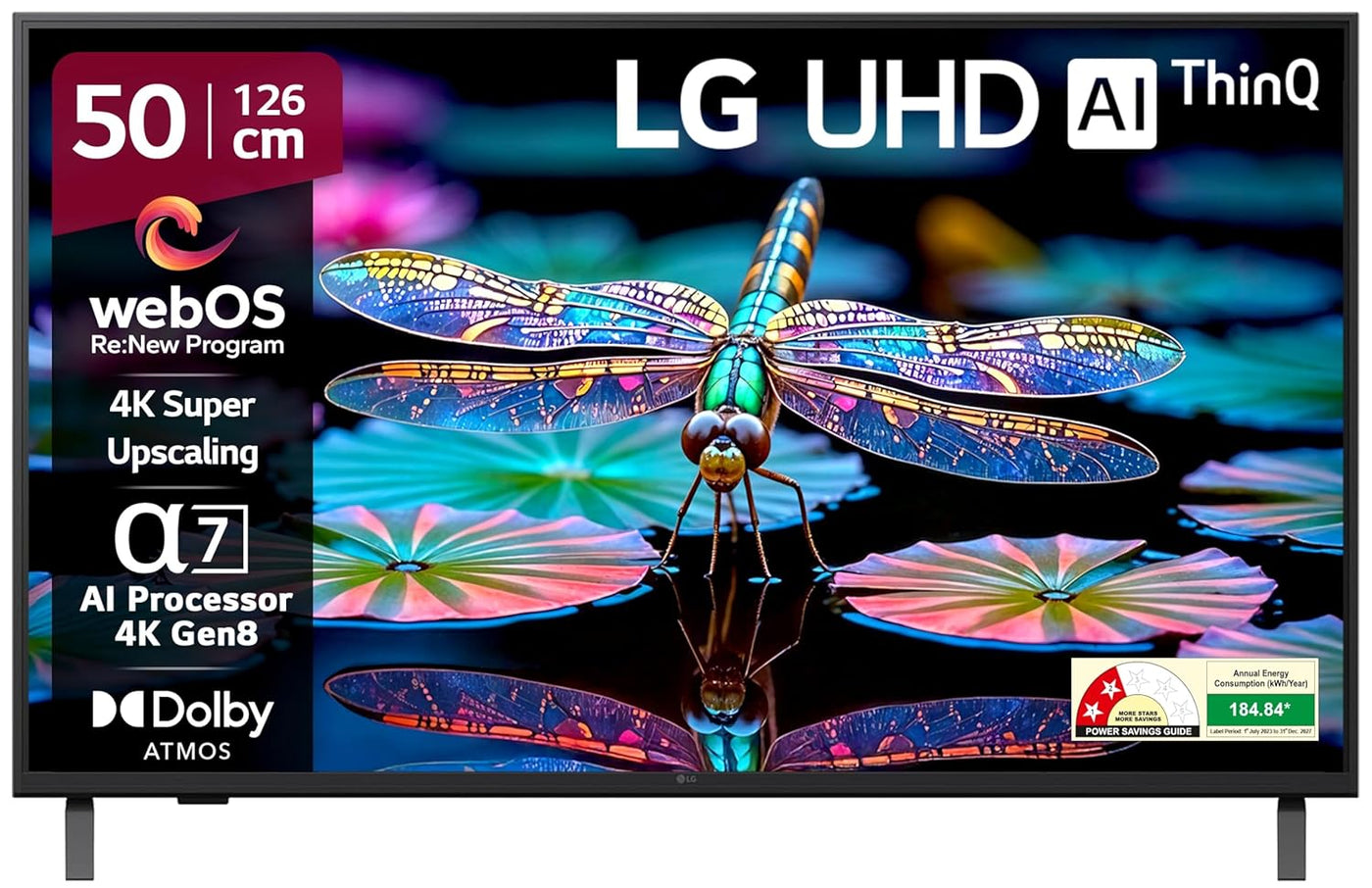 LG 50-inch 4K Smart TV: Powered by the Latest AI Processor & Dolby