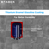 Faber JAZZ Elite Titanium 25V 25 Litre 2000W 8bar Titanium Vertical Storage Geyser|(Wine )