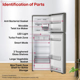 LG 251 L, 2 Star, Frost-Free Smart Inverter Double Door Convertible Refrigerator (GLT2526XWDS, Dazzle Steel, Multi Air Flow Cooling, Smart & Dairy Mode, Convertible Space for More Storage, 2026 Model)