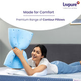 Livpure Smart Breeze Contour Ortho Pillow with Perforated and Premium Memory Foam Sleeping Pillow Pack of 1 (White) LSH-PILL-BREEZE-CONT1