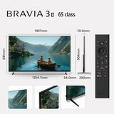 Sony 164 cm (65 inches) BRAVIA 3II Ultra HD Smart LED Google TV K-65XR35M2