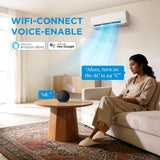 Midea Carrier 1Ton 3 Star, New Star Rated, Wifi Inverter Split AC with 6-in-1 Convertible Cooling, Turbo Mode, Heavy Duty Cooling at 52℃, Auto Clean&HD+PM 2.5 Filter(Copper, AC 1Ton MAI12SD3R36W0, White)