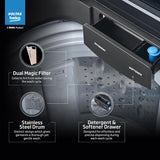 Voltas Beko, A Tata Product 10 Kg 5 Star Fully-Automatic Top Loading Washing Machine (WTL1006UEAH/OBS3060, Dark Grey, Inbuilt Heater)