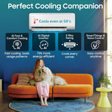 Samsung 1.5Ton 5Star,New Star rated, Bespoke AI Inverter Smart Split AC (Wifi, Energy Saving, Voice Control, Powerful Cooling, Copper, Digital Inverter, 4 Way swing, White,AR50H18D1NHNNA)